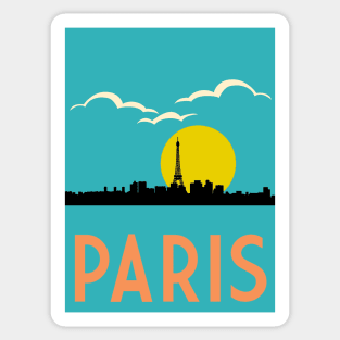 Paris, France, Travel Poster Sticker